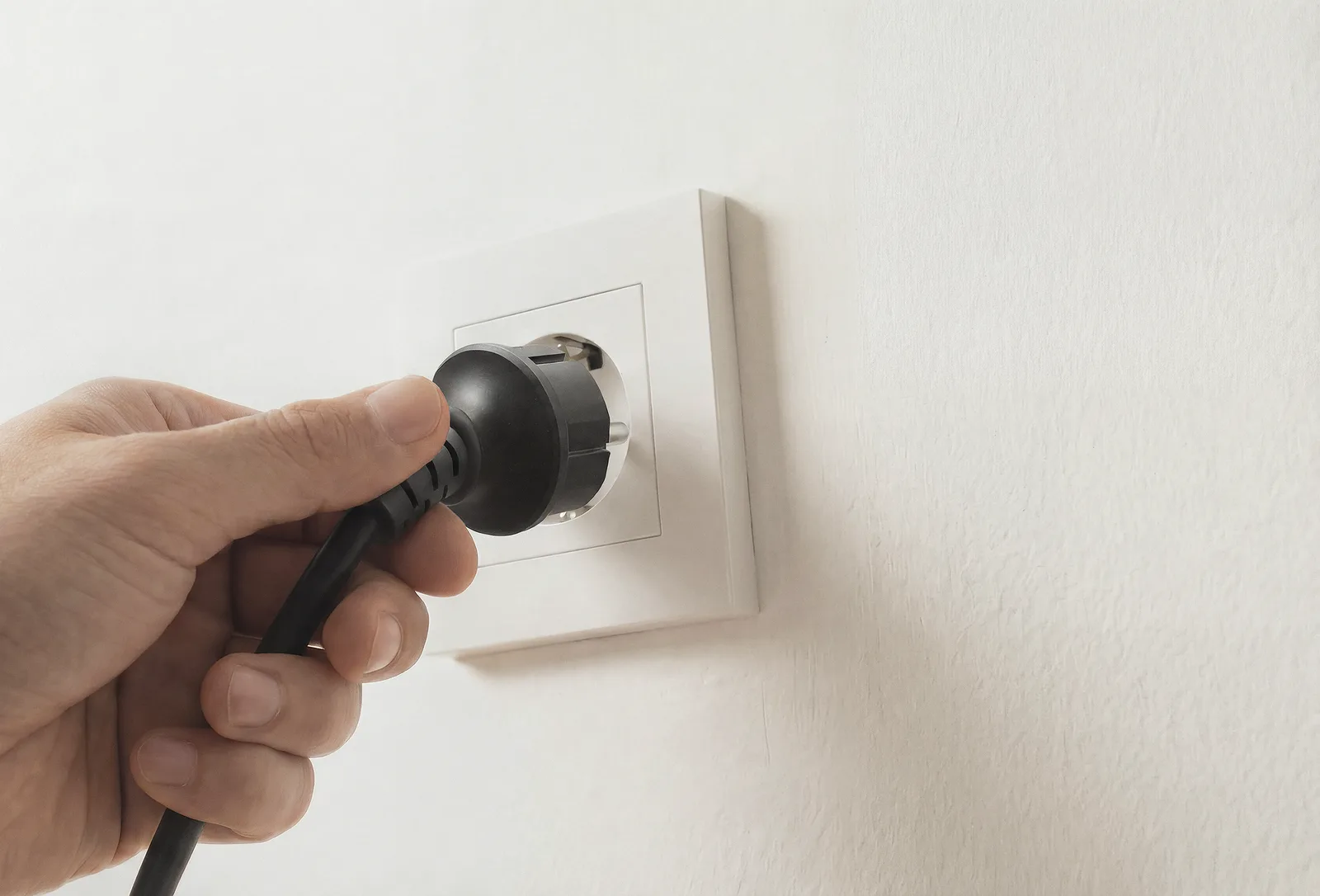 Stekker van de Anker SOLIX Solarbank Max AC gaat in een geaard stopcontact