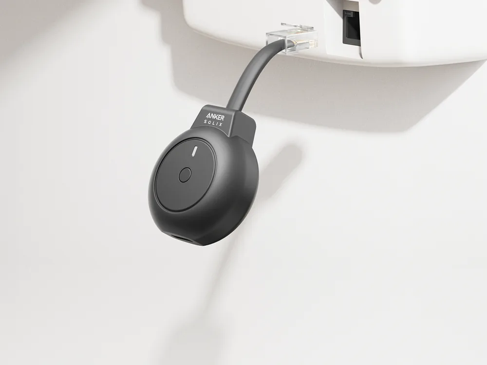 Anker SOLIX P1-dongle wordt op de slimme meter aangesloten
